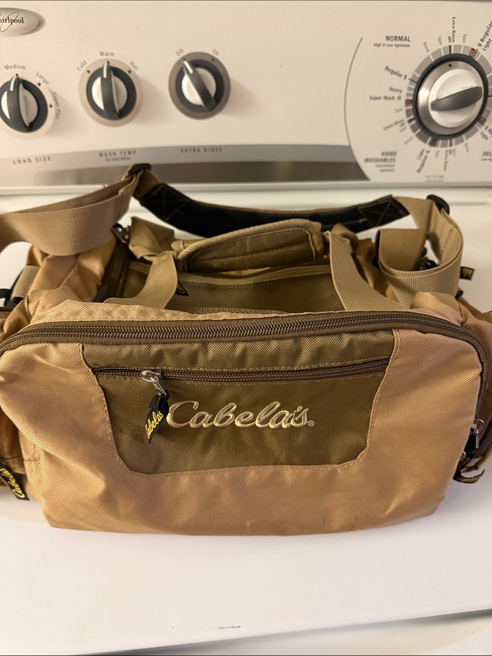 Cabela's Tan and Brown Messenger Bag with Shoulder Strap